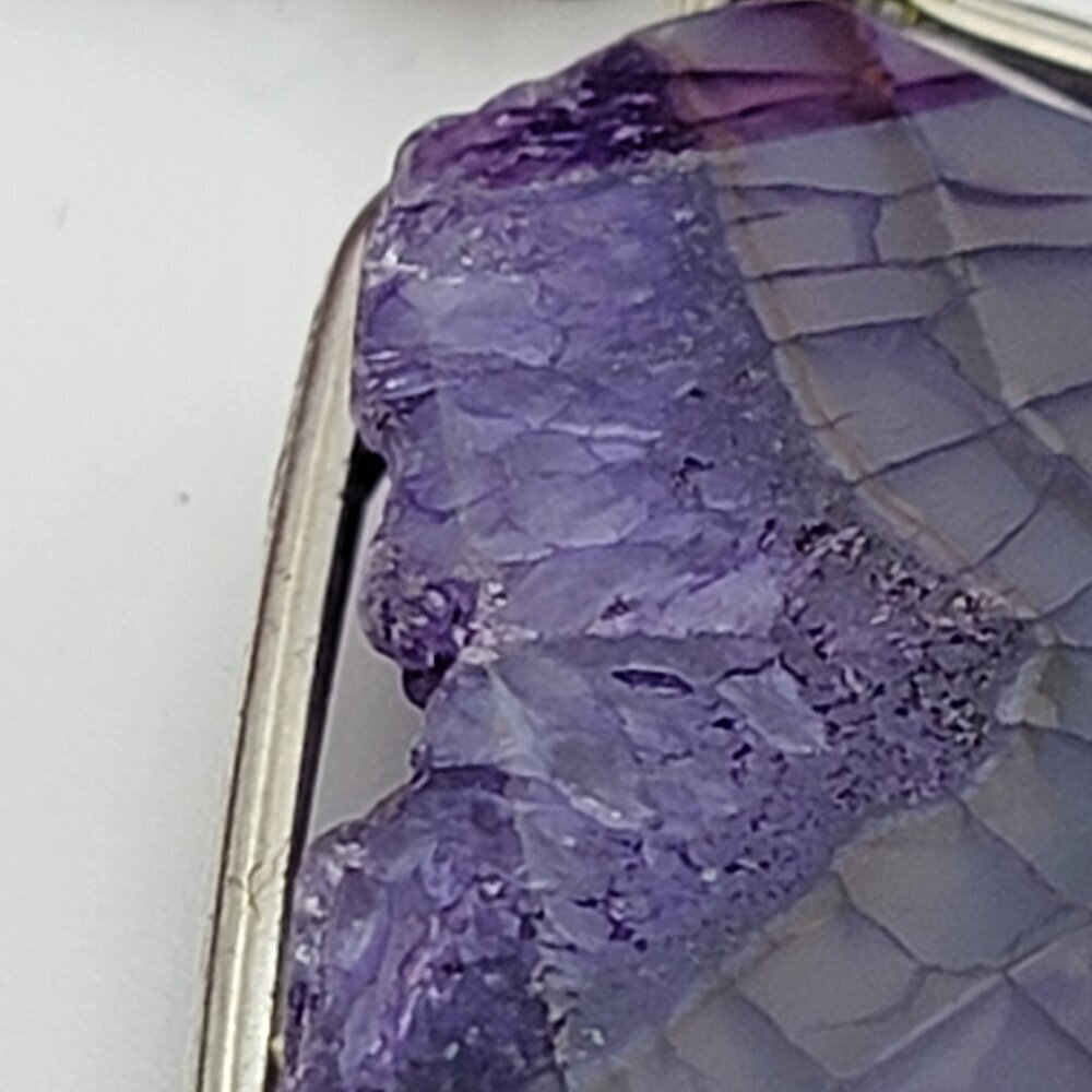 Handcrafted Brutalist Amethyst Statement Pendant … - image 7